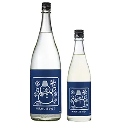 とんぼの越冬卵と雪だるまラベル 楽風舞 しぼりたて